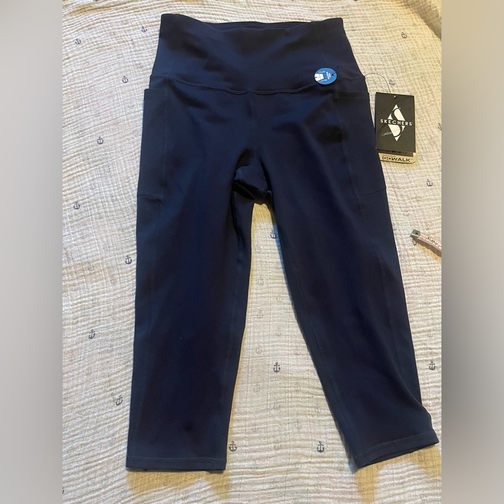 Sketcher Go Walk High waisted capris Navy NWT